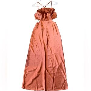 Hello Molly Strapless Rust Dress